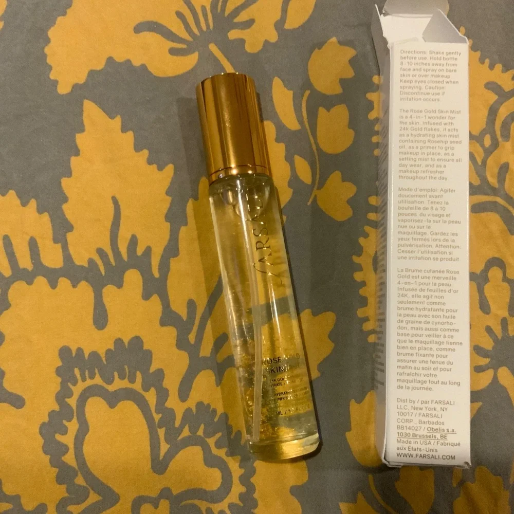 Farsali Rose Gold Skin Mist 24K Gold Infused Hydration 1.7oz / 50ml,BNIB, VHTF